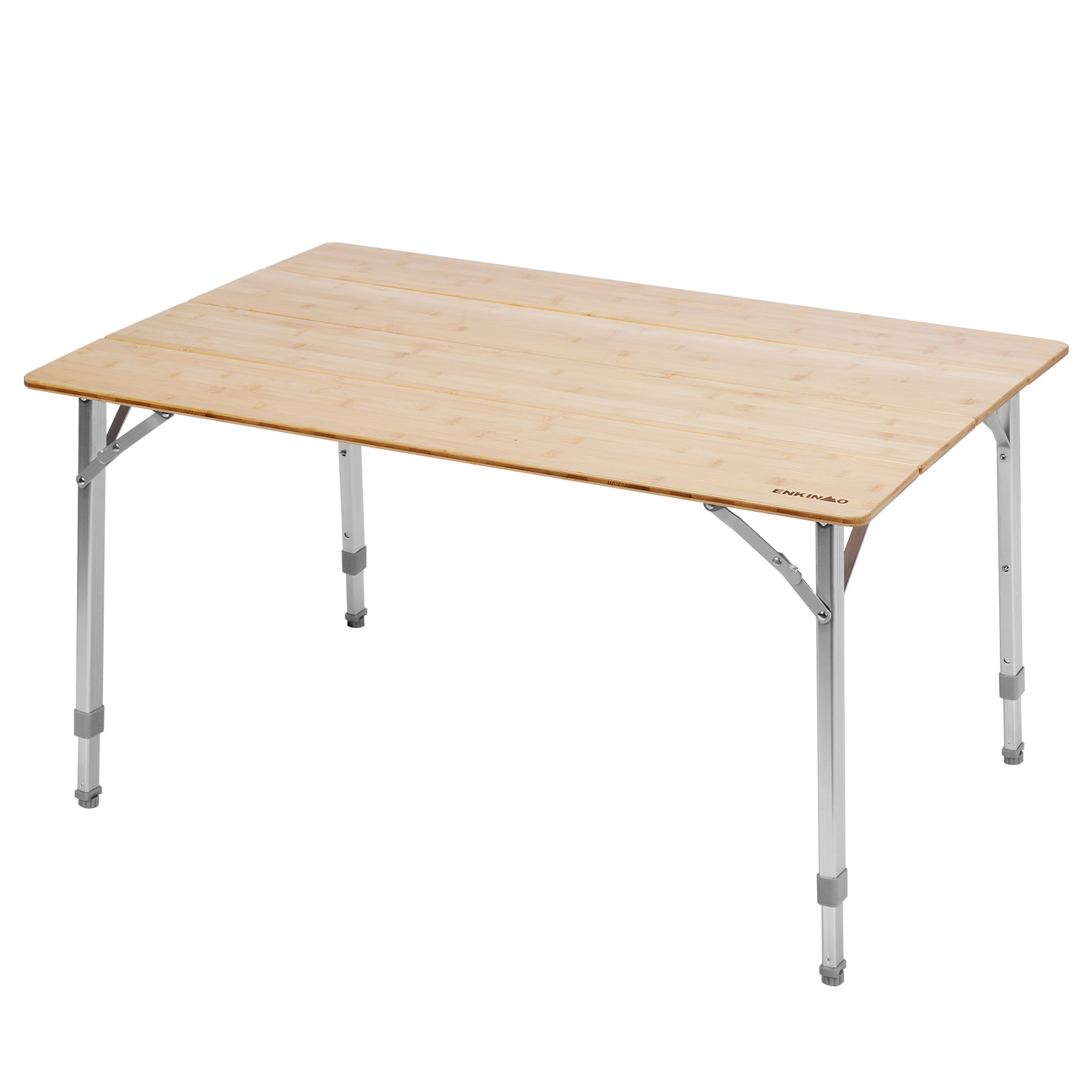 Outdoor Camping Table Foldable - Adjustable Height Folding Bamboo Camping Table