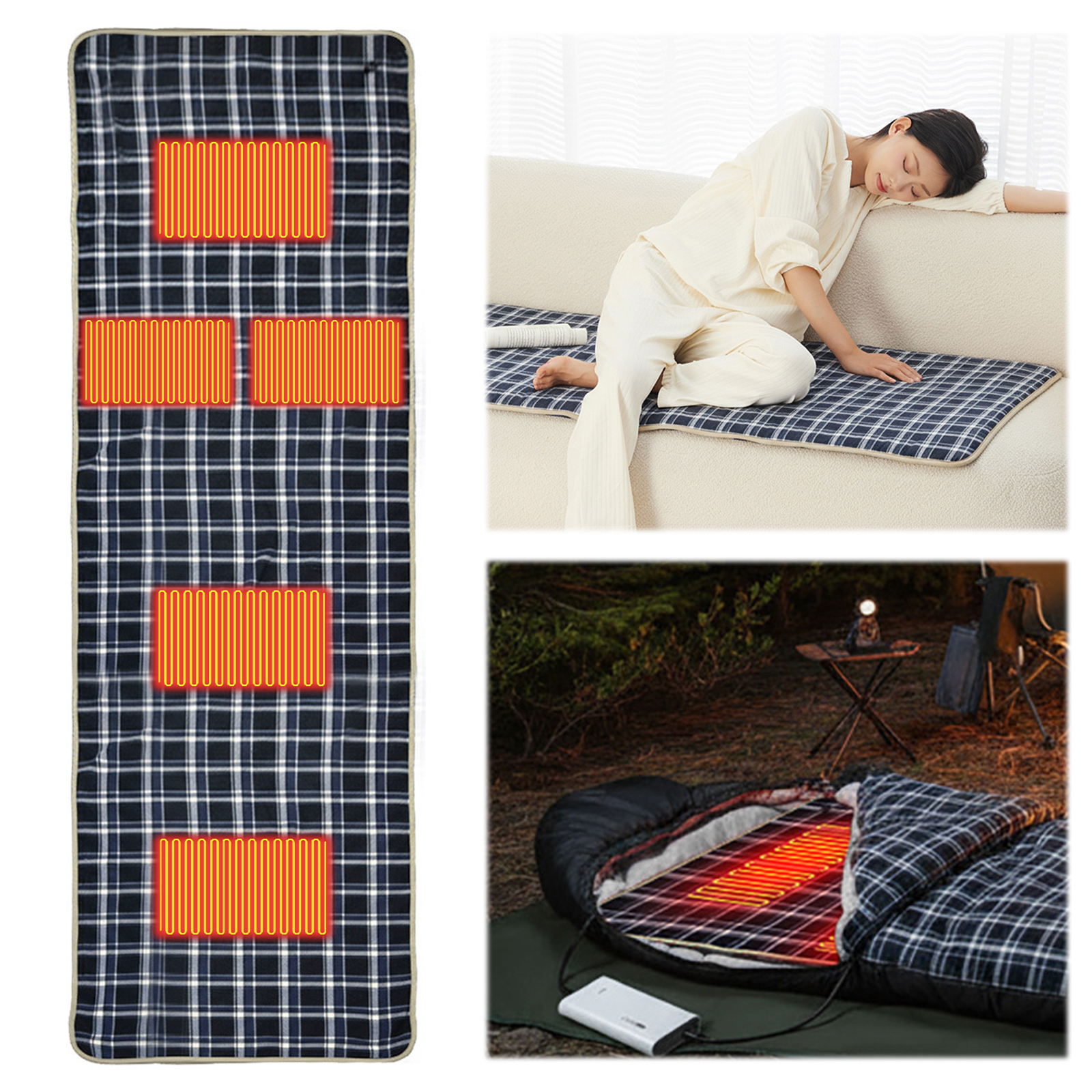 Outdoor Camping Heated Blanket - Home Electric Blanket USB Sleeping Heating