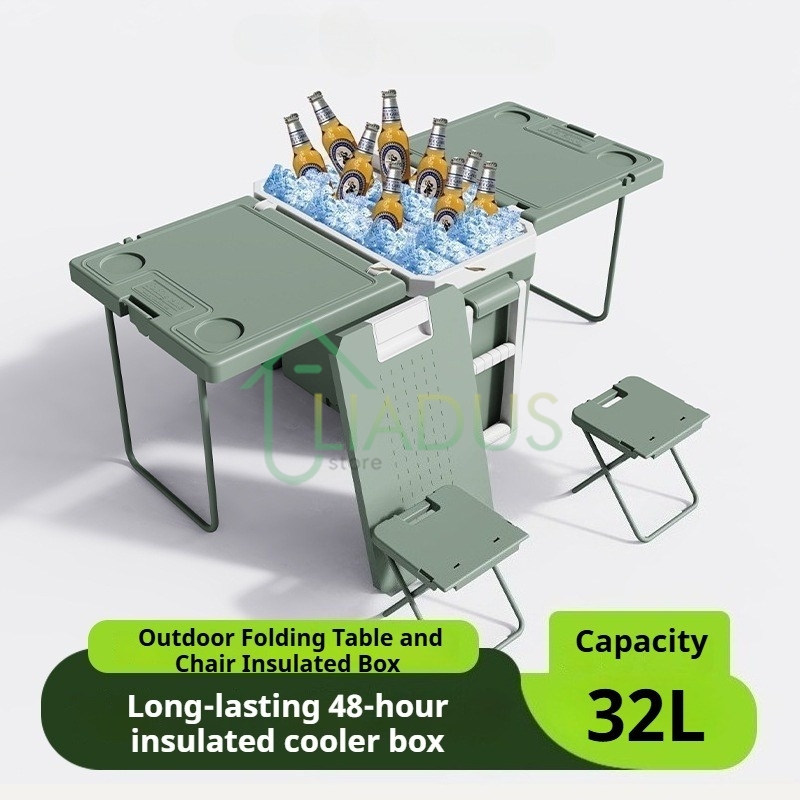 Outdoor Camping Table Foldable - 32L / 46L Camping Ice Box