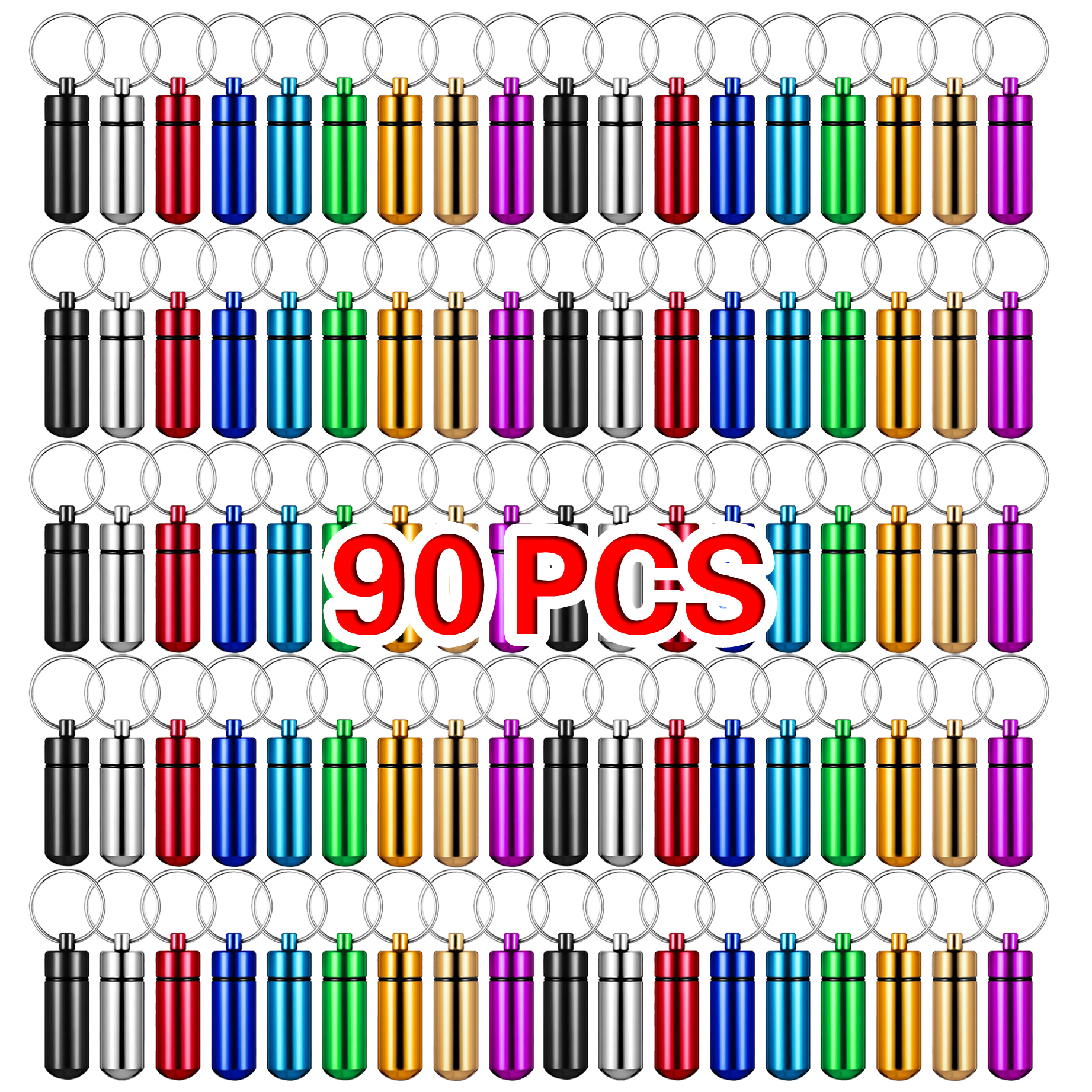 Travel Outdoor Camping Youtube - 90Pcs Mini Pill Box Keychain Waterproof