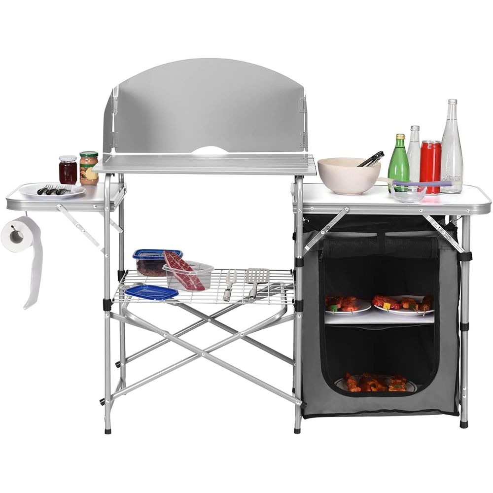 Cooking Outdoor Camping - Camping Kitchen Table, Portable Outdoor Cooking
