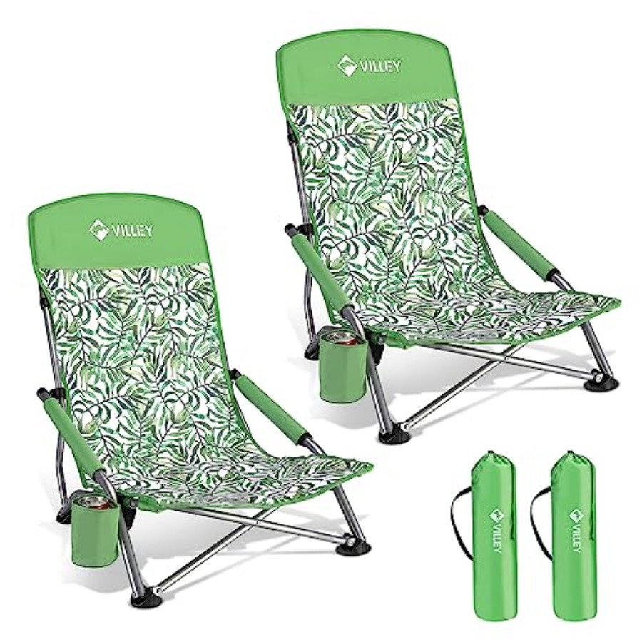 Outdoor Camping High Chair - Low Beach Chairs for Adults 2