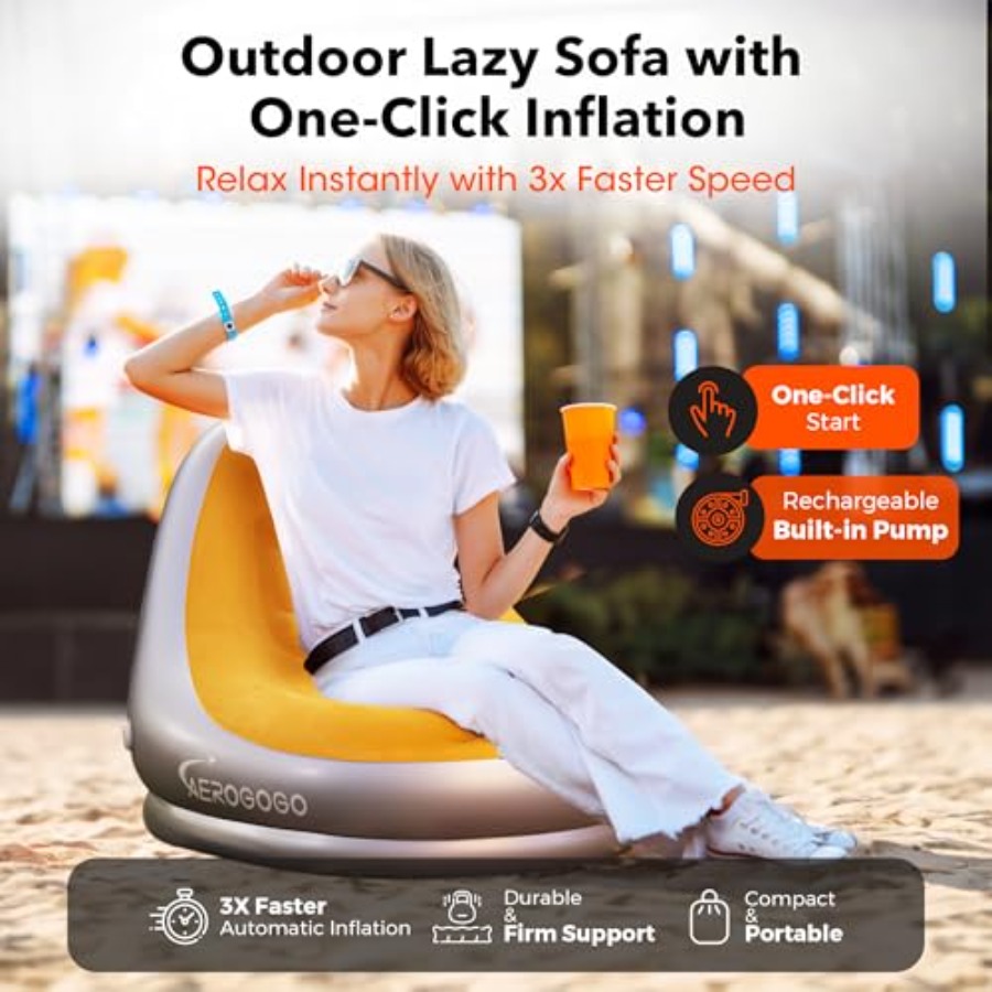 Inflatable Chair with Built-in – Outdoor Camping High Chair Bewertung und Preis
