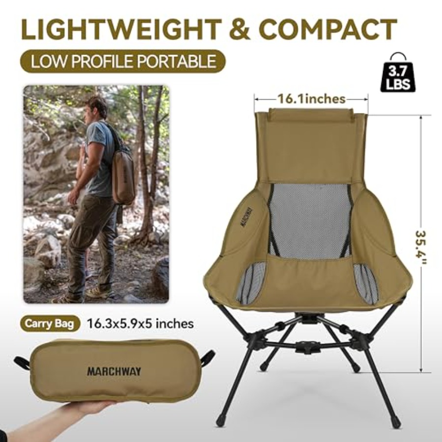 Lightweight Folding High Back  – Outdoor Camping High Chair Bewertung und Preis