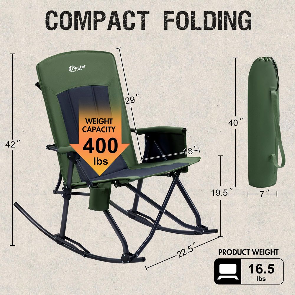 Oversized Folding Rocking Camp – Outdoor Camping Rocker Bewertung und Preis