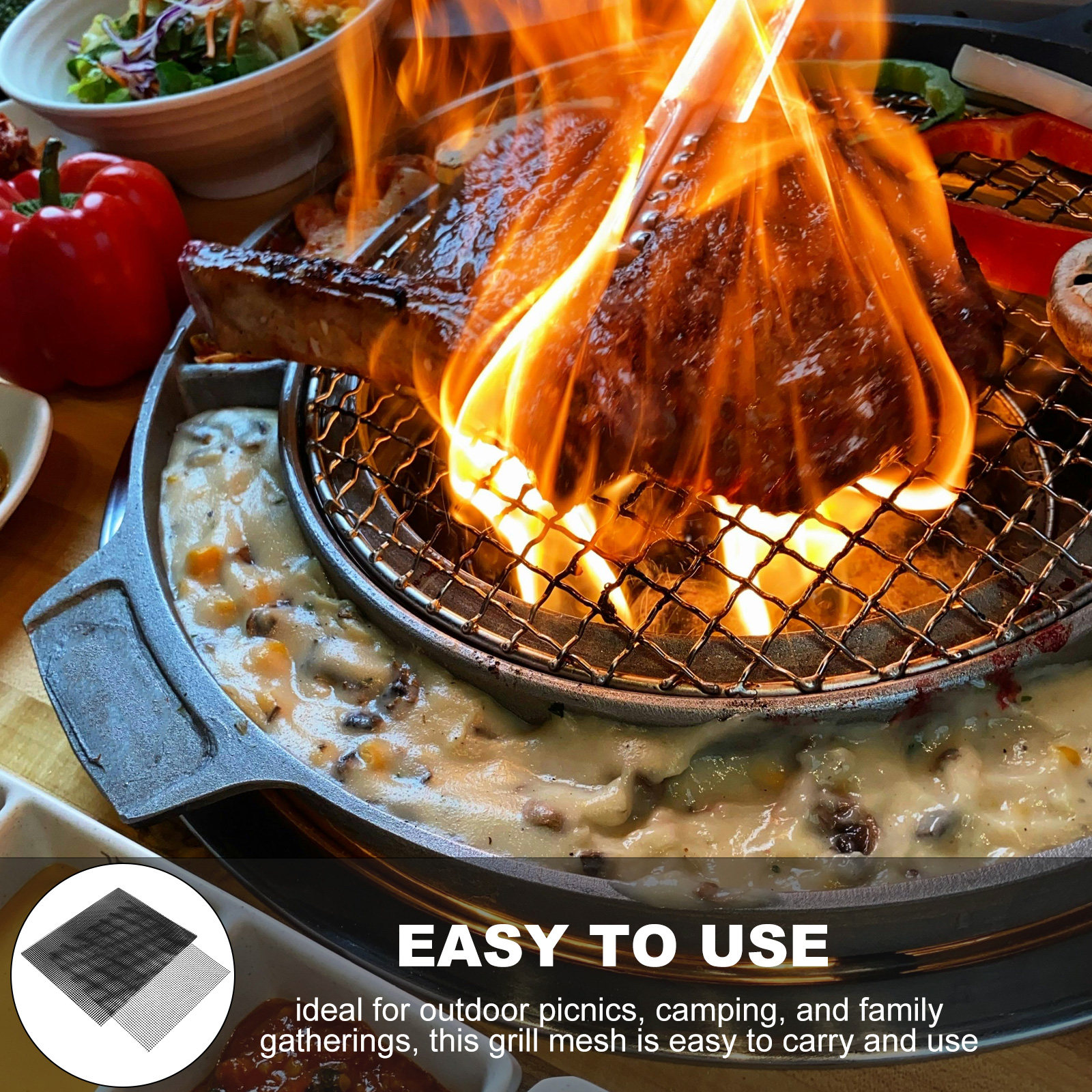 5Pcs Bbq Grill Mesh Mats Non S – Outdoor Gas Stove Bewertung und Preis