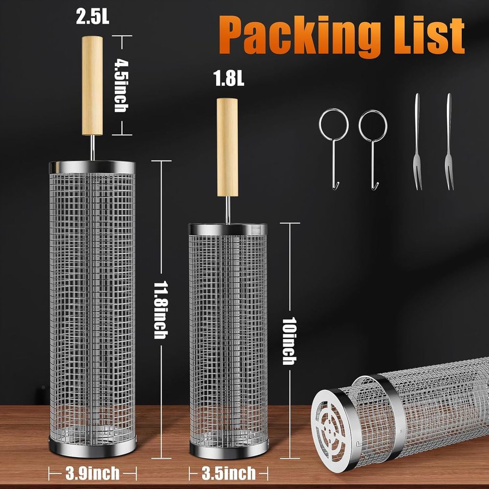 Set of 2 Stainless Steel BBQ G – Cooking Outdoor Camping Bewertung und Preis