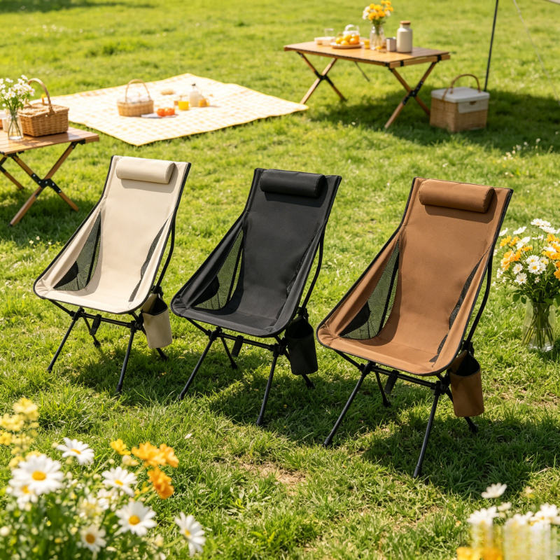 3 Colors Foldable High Back Ca – Outdoor Camping High Chair Bewertung und Preis