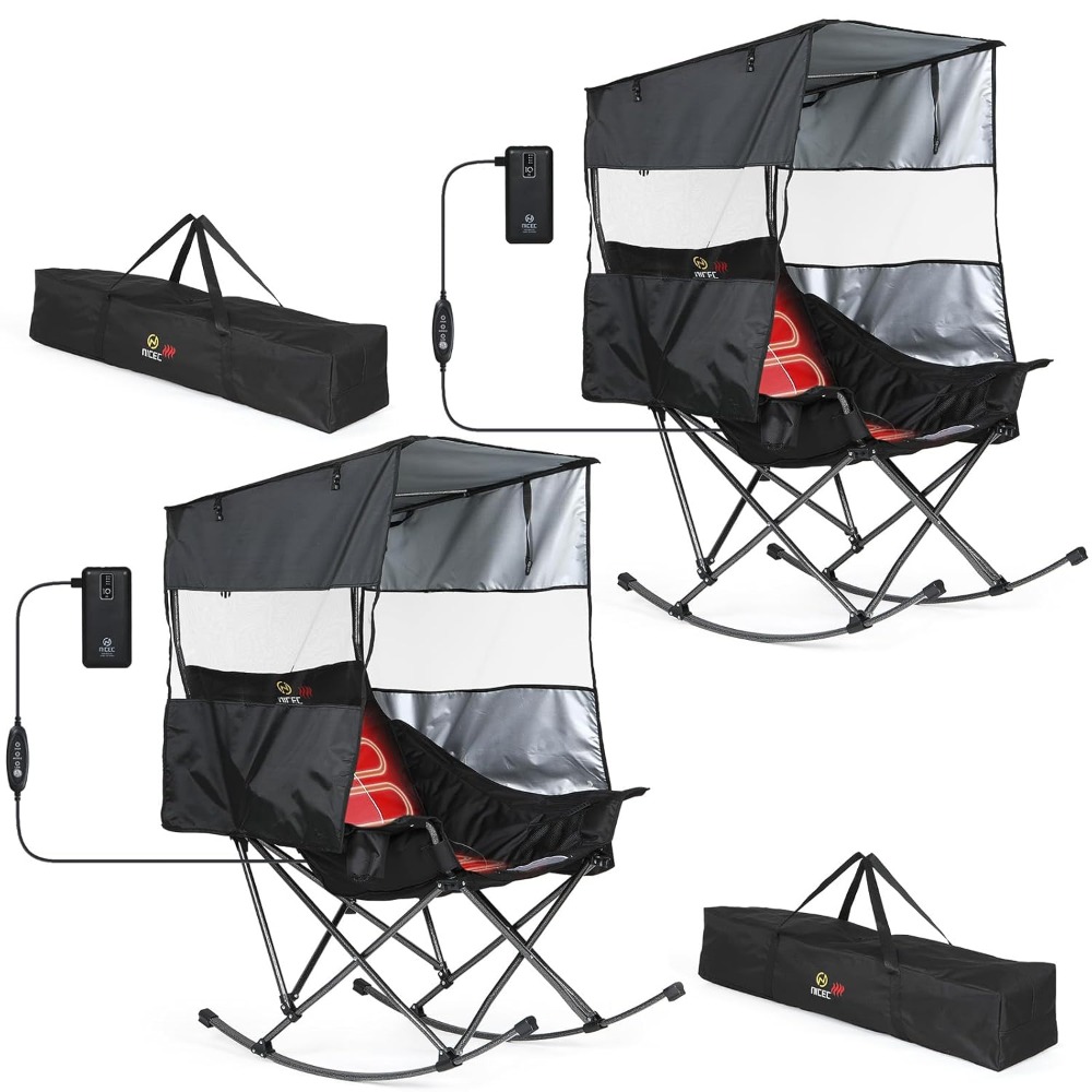 Heated Rocking Camping Chair w – Outdoor Camping Rocker Bewertung und Preis