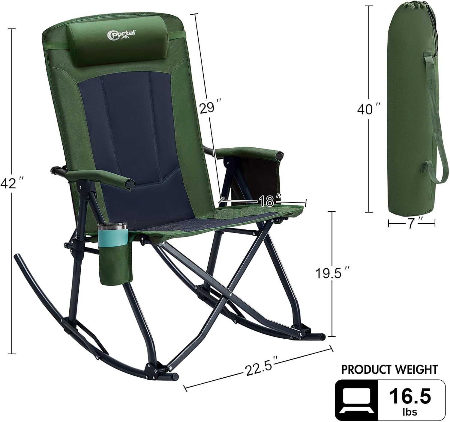 Oversized Folding Rocking Camp – Outdoor Camping Rocker Bewertung und Preis