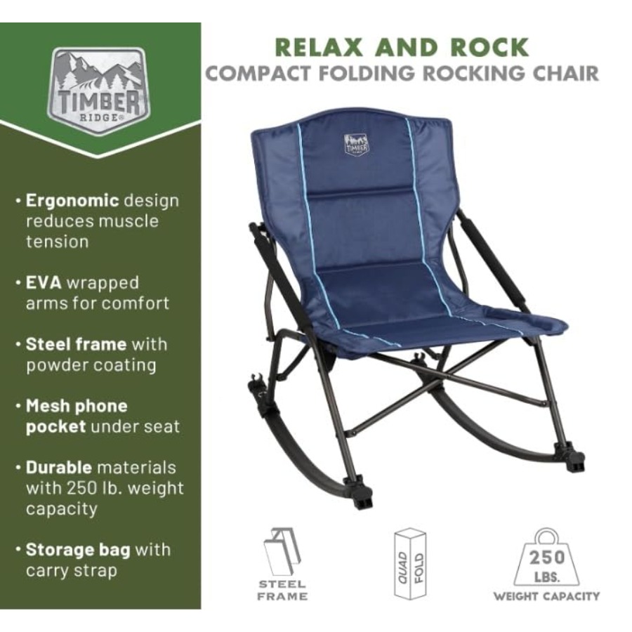 Folding Rocking Camping Chair  – Outdoor Camping Rocker Bewertung und Preis