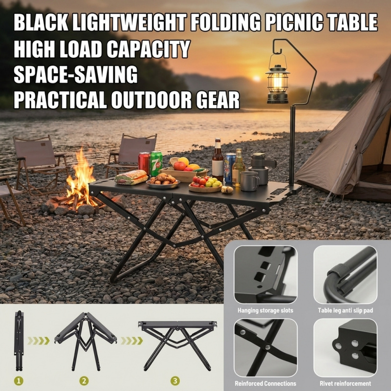 Practical Black Folding Campin – Outdoor Camping Table Foldable Bewertung und Preis