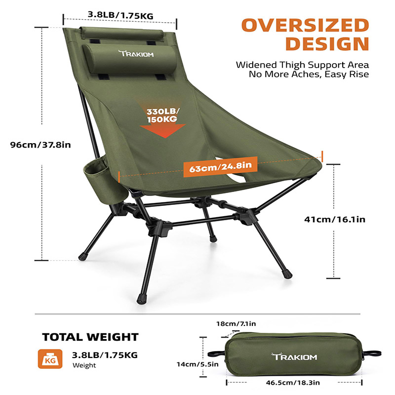 High Back Portable Compact Cam – Outdoor Camping High Chair Bewertung und Preis