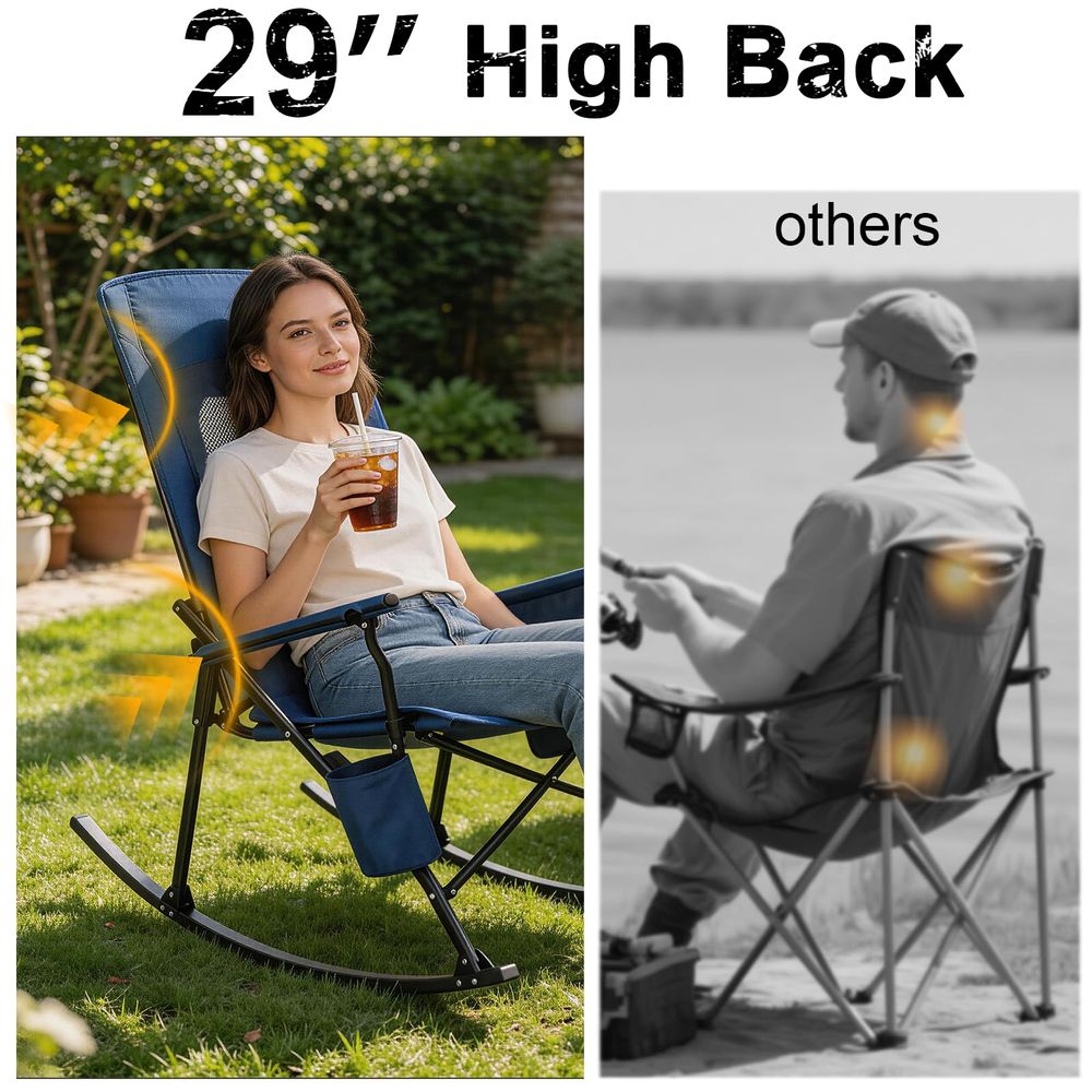 2 Pack Rocking Camping Chair f – Outdoor Camping Rocker Bewertung und Preis