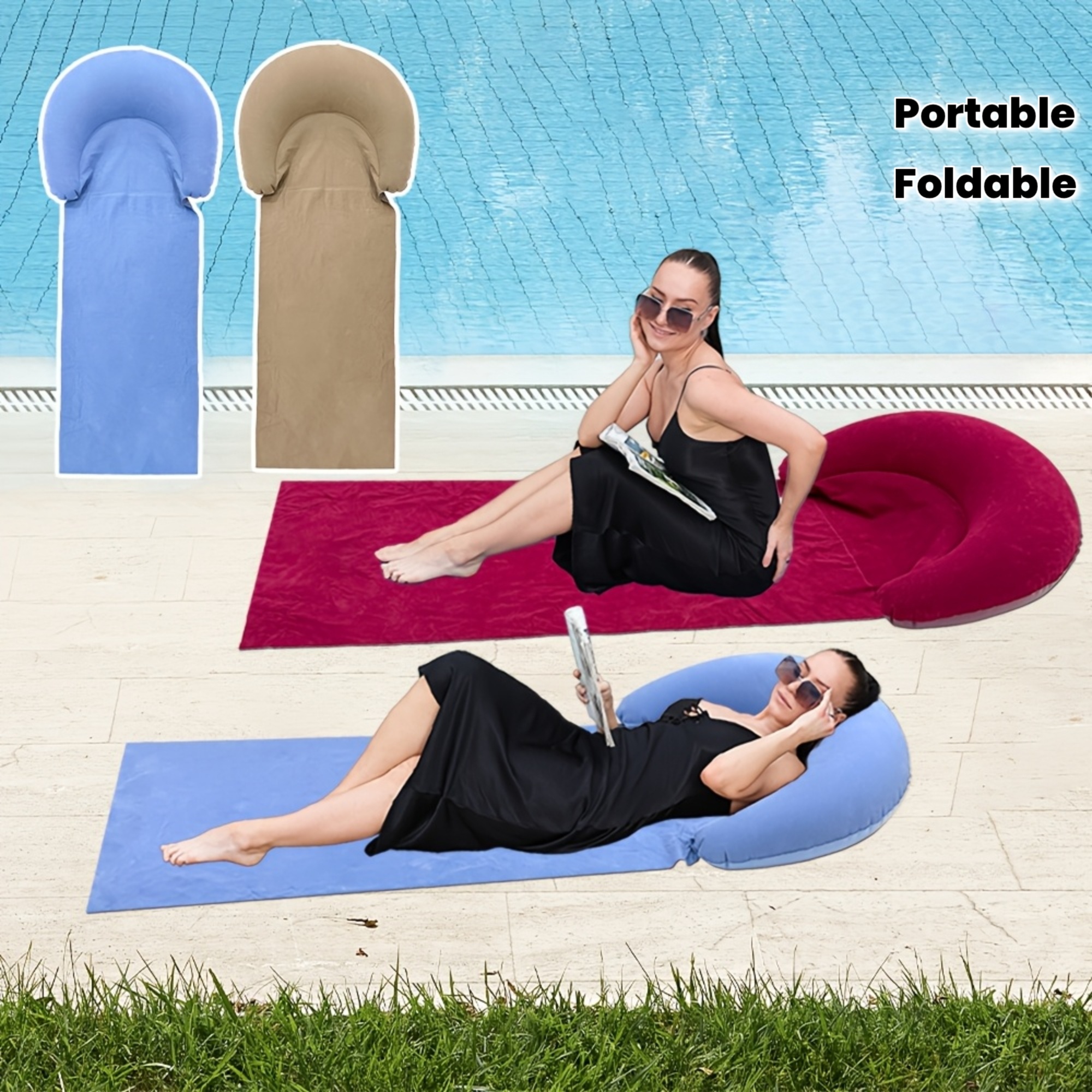 Beach Mat with Inflatable Head – Outdoor Camping Rug Bewertung und Preis