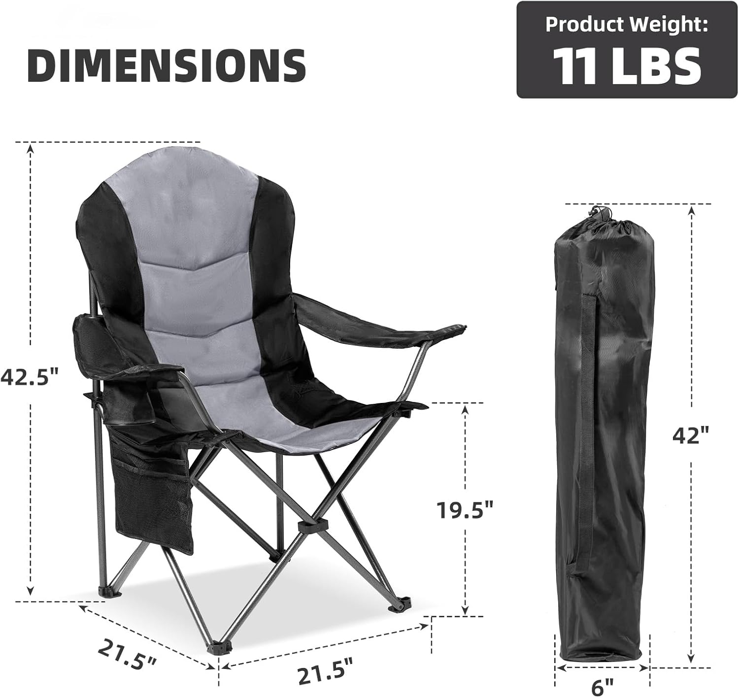 2 Pack Folding Camping Chairs  – Outdoor Camping High Chair Bewertung und Preis