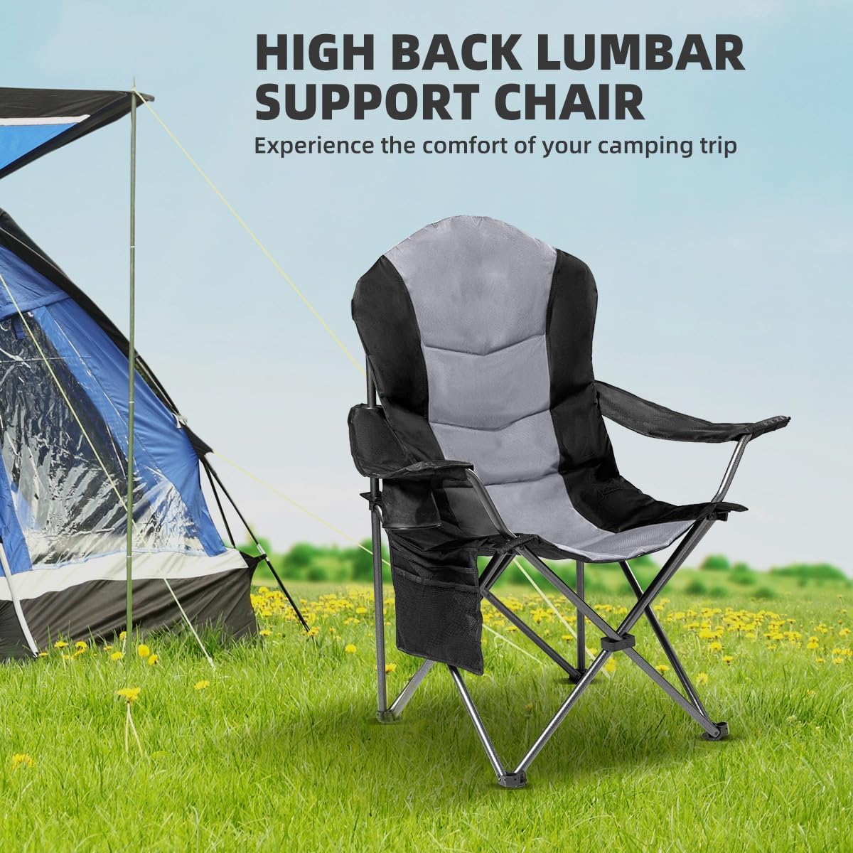 2 Pack Folding Camping Chairs  – Outdoor Camping High Chair Bewertung und Preis