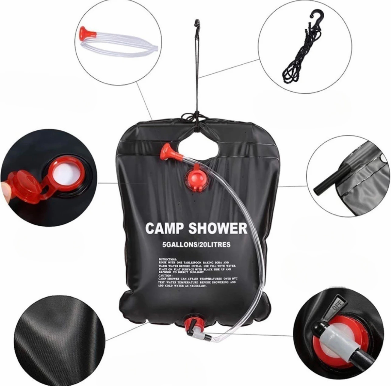 20/40L Camping foldable Solar  – Outdoor Camping Hot Water Shower Bewertung und Preis